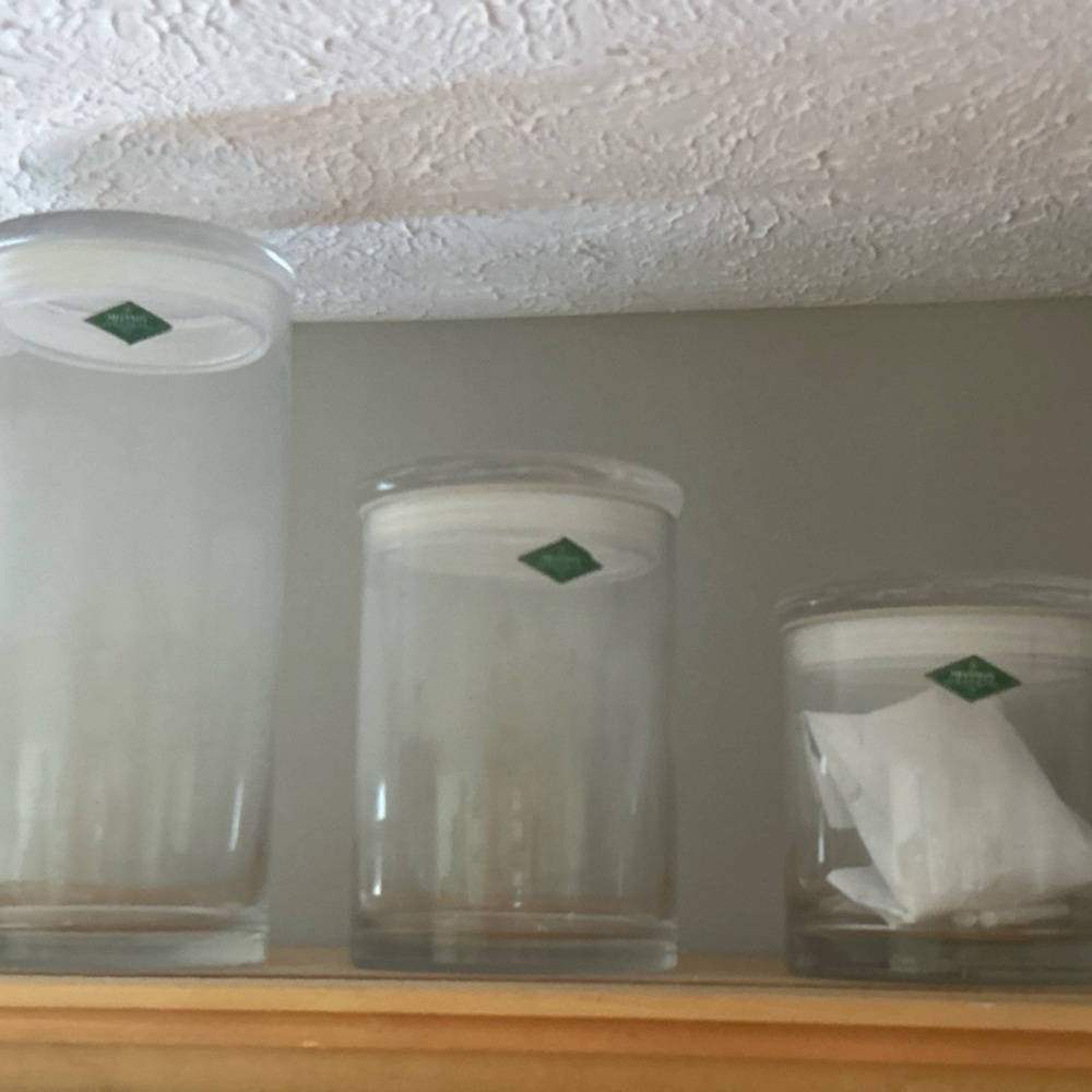 Elegant Shannon Crystal Storage Jars with Lids and labels
